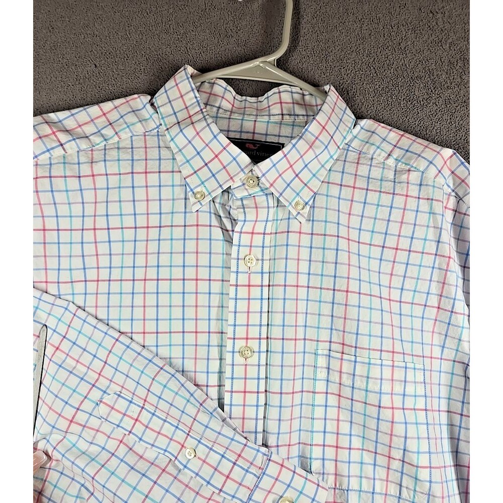 Vineyard Vines Shirt Mens XXL Multi Check Murray Classic Fit Long Sleeve Plaid